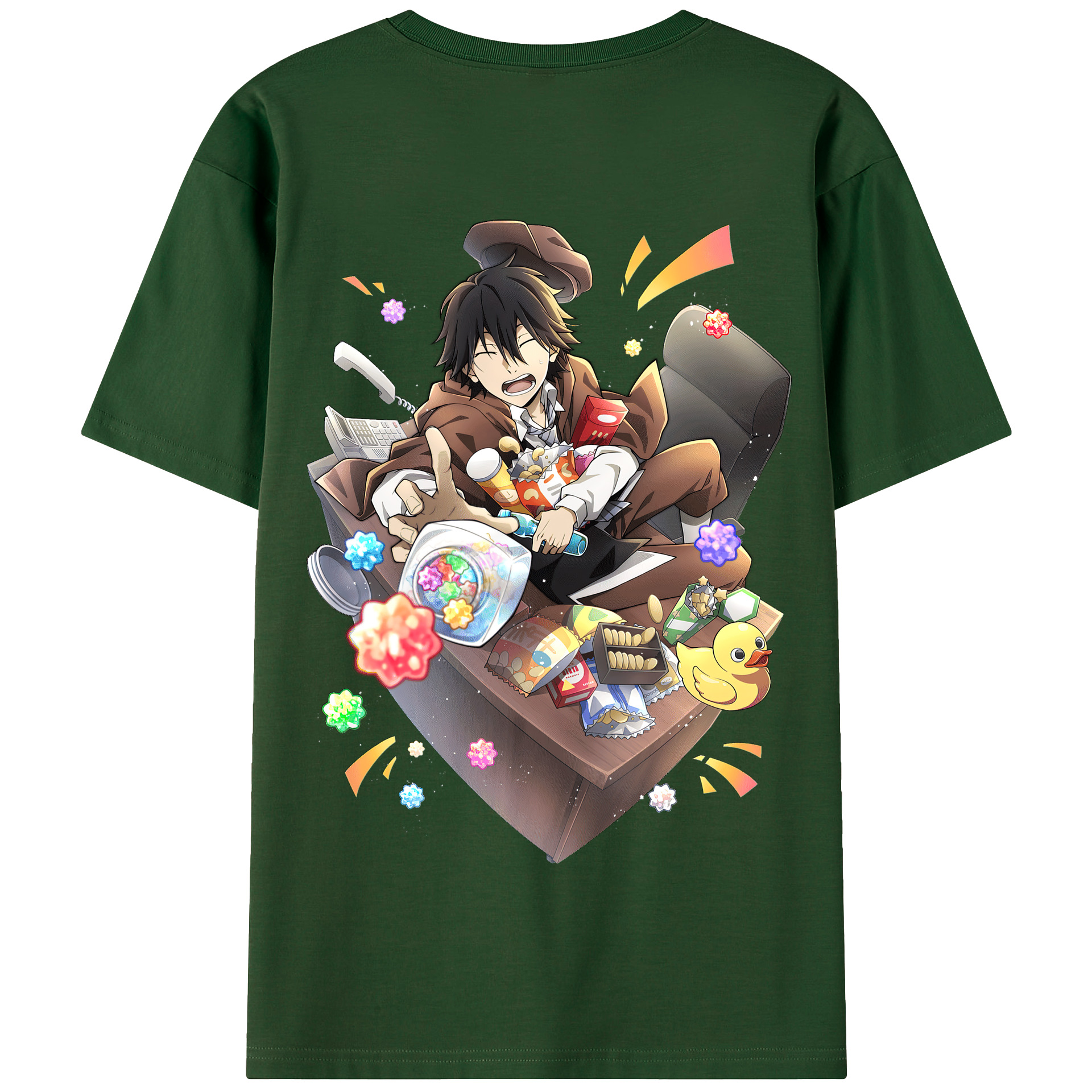 （画像用） 文豪ストレイドッグス Bungo Stray Dogs 綿100％半袖Tシャツ（背面プリント）